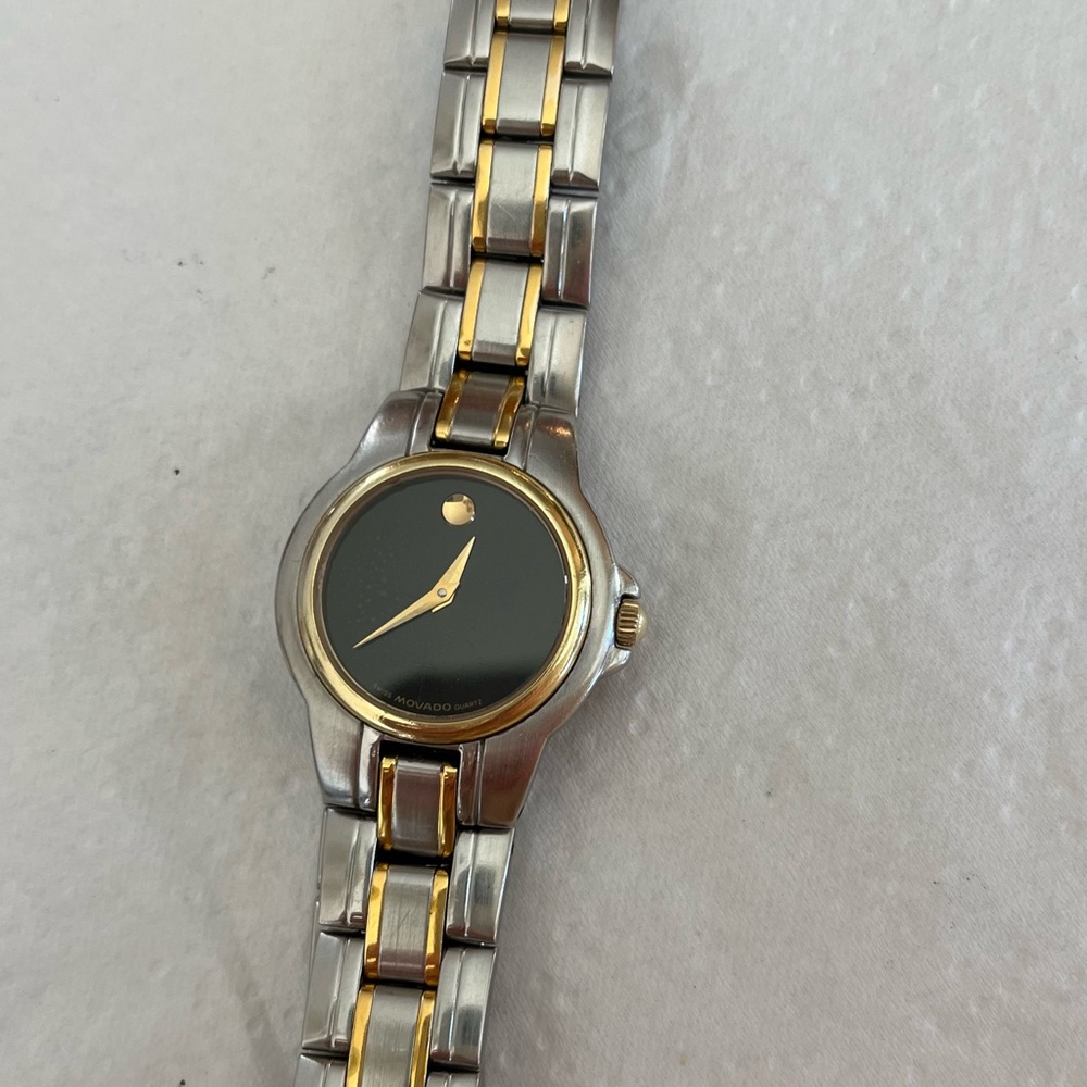 Movado Two-Tone Black Dial Women's Watch